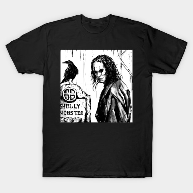 The Crow T-Shirt by Art Of Lunatik